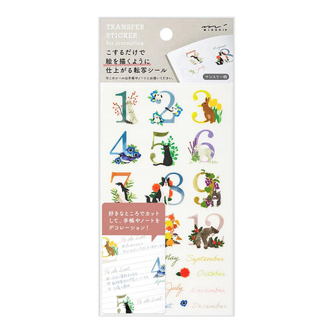 Pegatinas transferibles Months - Midori