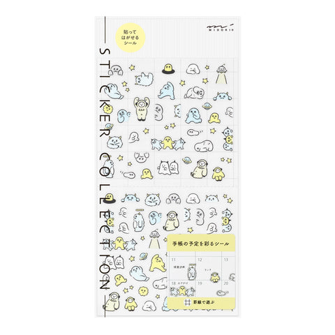 Stickers 2738 Lined Monster - Hoja de pegatinas