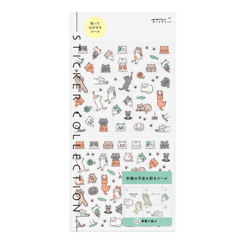 Stickers 2739 Lined Cat - Hoja de pegatinas