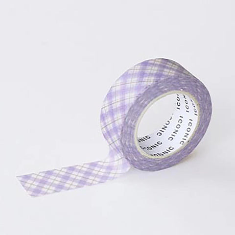 Washi tape 15mmx10m - Violet Check