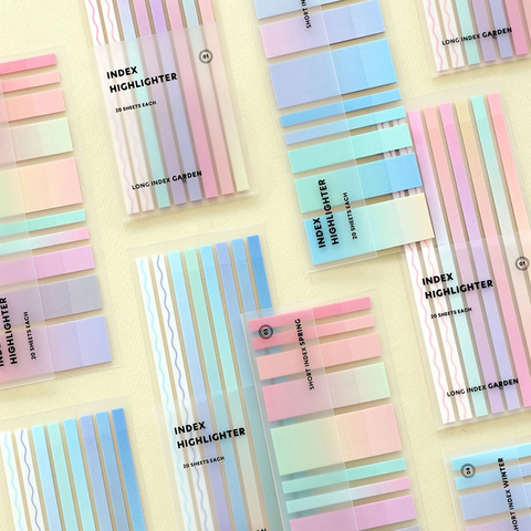Post-it y subrayadores adhesivos cortos - Spring
