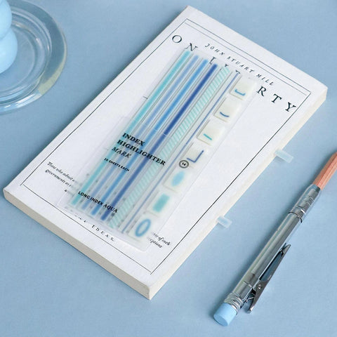 Subrayador y marcapáginas adhesivo Iconic - Aqua