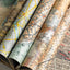 Libro con 12 papeles de regalo - 060 Mapas