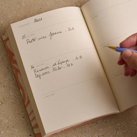 Agenda semanal sin fecha - Cottage