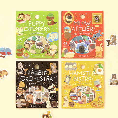 Pegatinas washi - Hamster Bistro