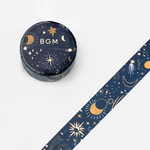 Washi tape con dorado - Starry Night