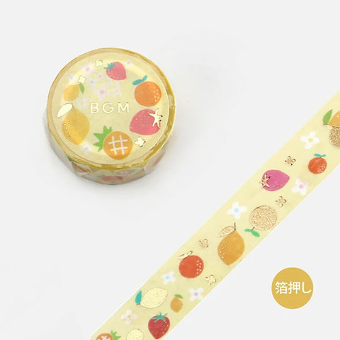 Washi Tape con dorado - Vitaminas