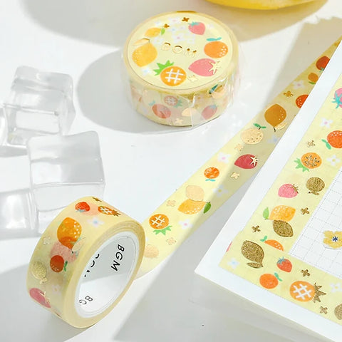 Washi Tape con dorado - Vitaminas