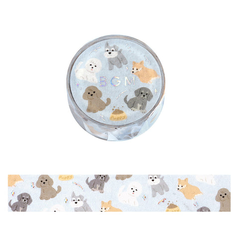 Washi tape con dorado - Perros