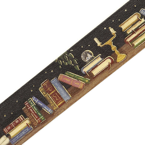 Washi tape con dorado - Estante con libros