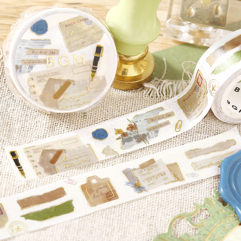 Washi tape con dorado - Collage
