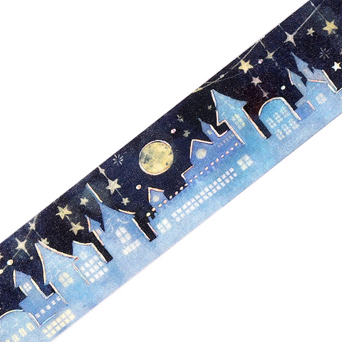 Washi tape con dorado - Starlight city