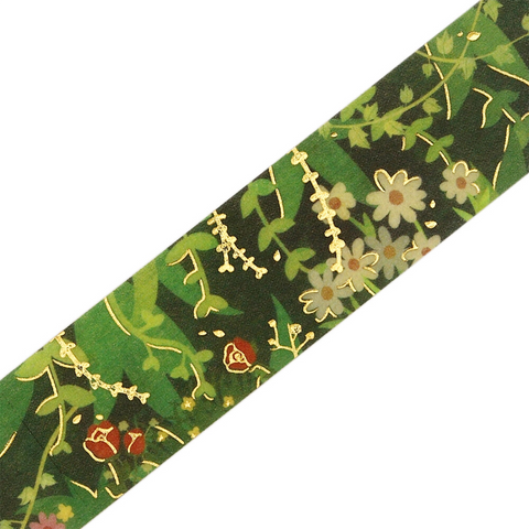 Washi tape con dorado - Camino verde