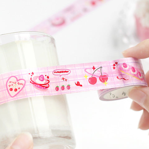 Washi tape con metalizado - Postre