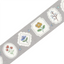 Washi tape con dorado - Flores enmarcadas