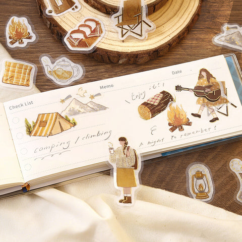 Pegatinas washi - Acampada