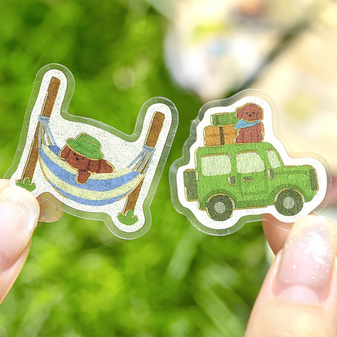 Pegatinas washi - Puppy explorers