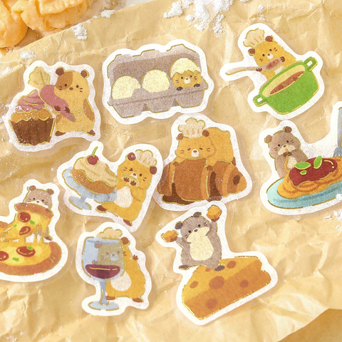 Pegatinas washi - Hamster Bistro