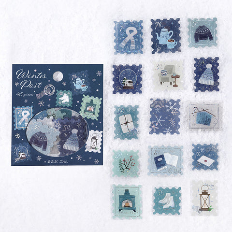 Pegatinas washi - Sellos de invierno
