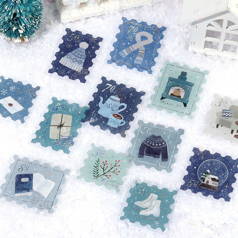 Pegatinas washi - Sellos de invierno