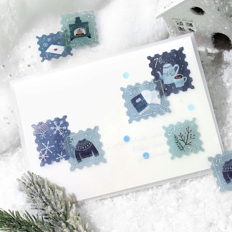 Pegatinas washi - Sellos de invierno