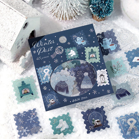 Pegatinas washi - Sellos de invierno