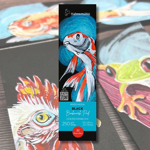 20 marcapáginas - Papel negro 250 gr