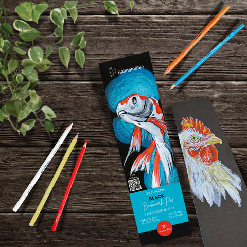 20 marcapáginas - Papel negro 250 gr