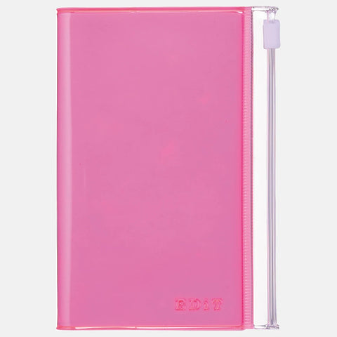 Cuaderno EDiT Rosa Neón - Funda PVC y recambio