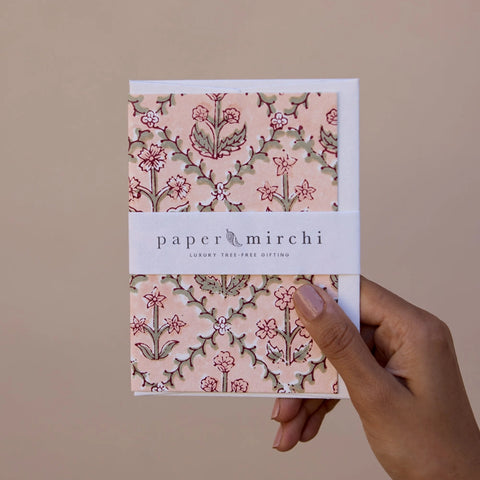 Tarjeta artesanal - Celosía Terracota