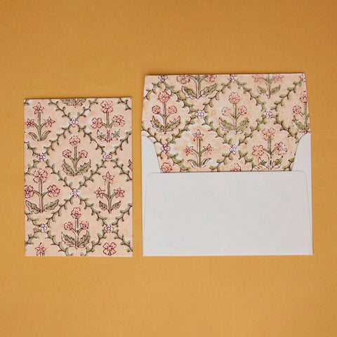 Tarjeta artesanal - Celosía Terracota