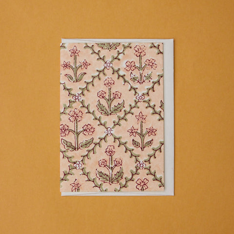 Tarjeta artesanal - Celosía Terracota