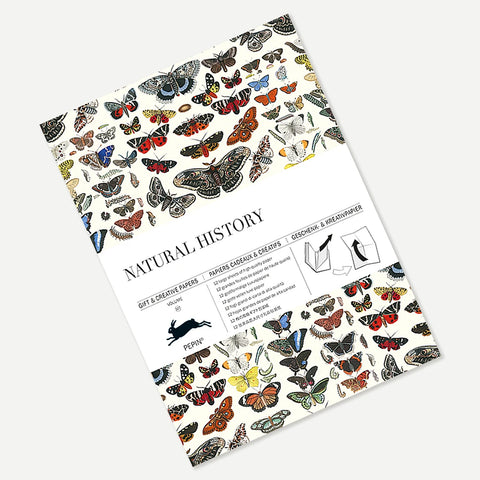 Libro con 12 papeles de regalo - Natural History