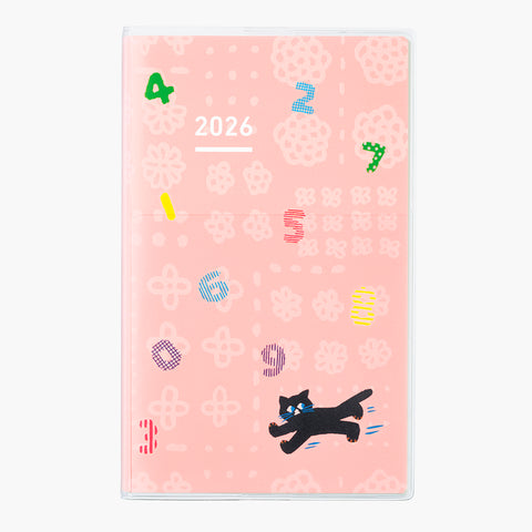 Agenda Jibun Techo DAYs A5 Slim 2026 SOUSOU Rosa