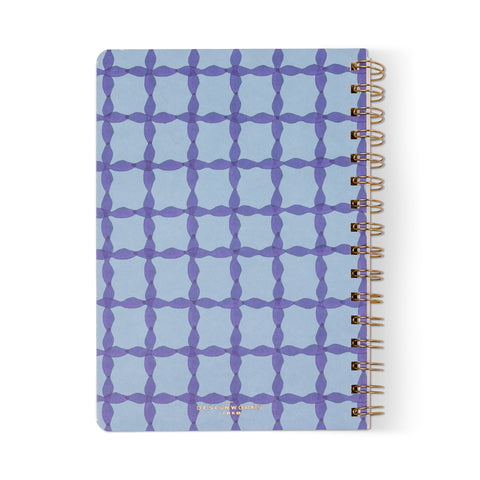 Cuadernos A5 Tulip Azul - Página rayada y calendario perpetuo