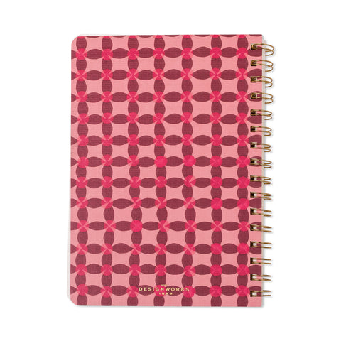 Cuadernos A5 Tulip Rosa - Página rayada y calendario perpetuo