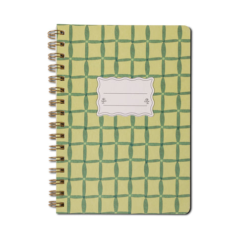 Cuadernos A5 Tulip Verde - Página rayada y calendario perpetuo