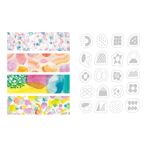 Washi tape cortado KITTA Collage - Watercolor