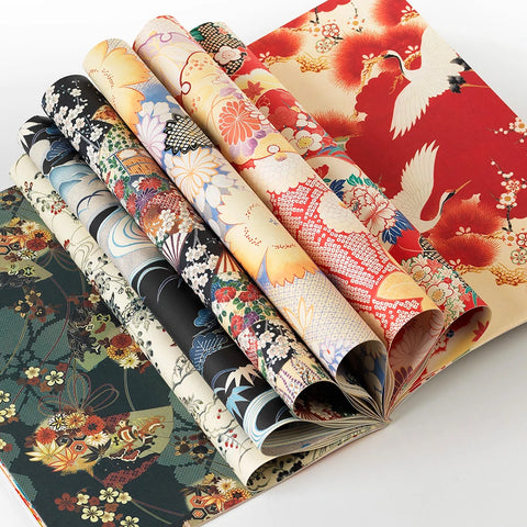 Libro con 12 papeles de regalo - Kimono