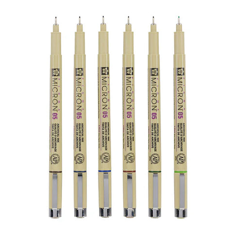 Sakura Pigma Micron 05 - Estuche 6 colores tierra