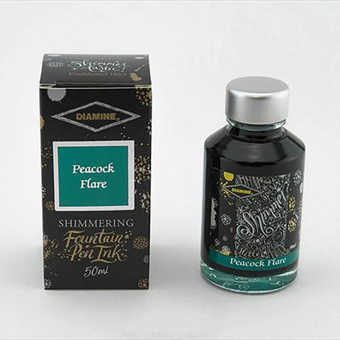 Tinta estilográfica Diamine Shimmering - Peacock Flare