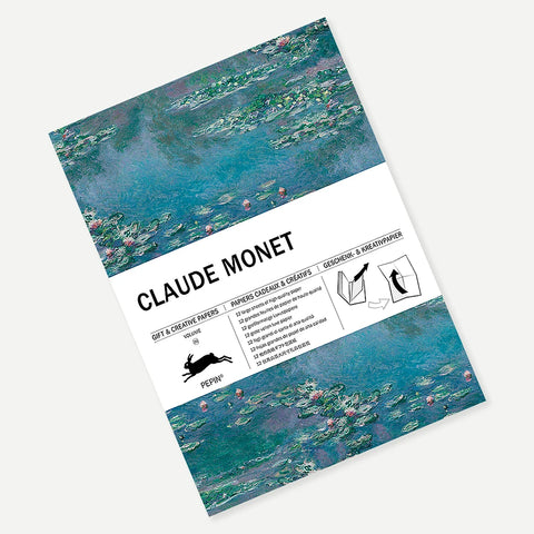 Libro con 12 papeles de regalo - Claude Monet