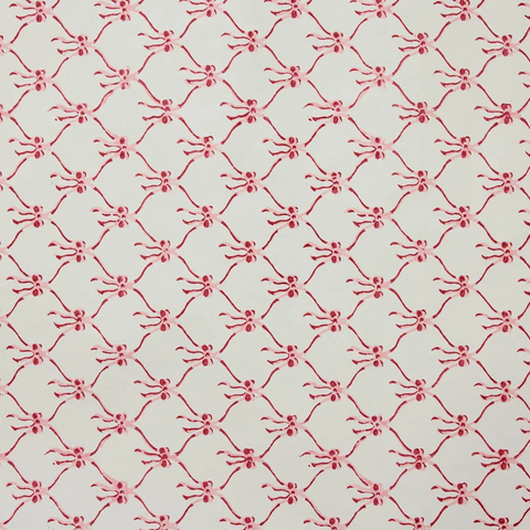 Papel regalo algodón 50x70cm - Lazos rosas