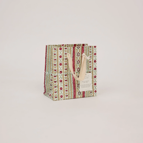 Bolsa de regalo pequeña - Papel artesanal Traditional Christmas