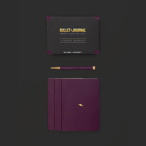 Bullet Journal Pocket Purple - Pack de 3