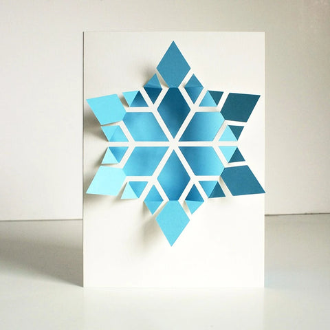 Tarjeta desplegable - Copo de Nieve