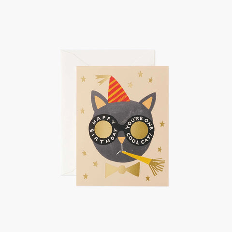 Tarjeta Felicitación Cumpleaños - Birthday Cat
