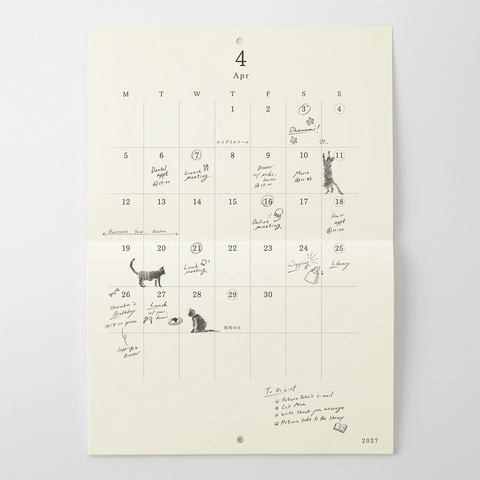 Calendario de pared 2027 - Midori MD