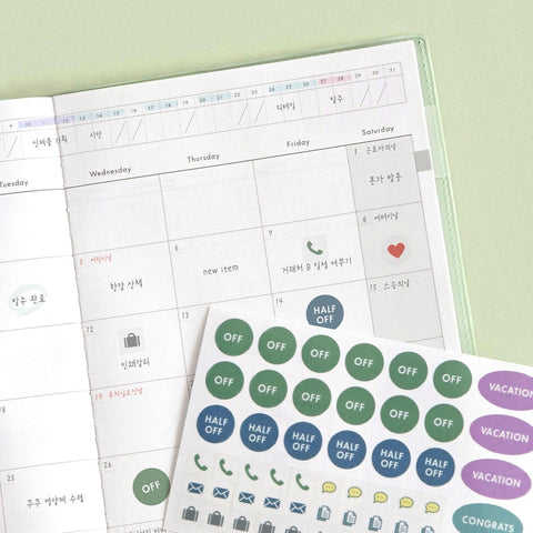 Agenda sin fechas Office Planner V.2 - Mint