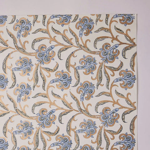 Papel regalo algodón 50x70cm - Iris Azul